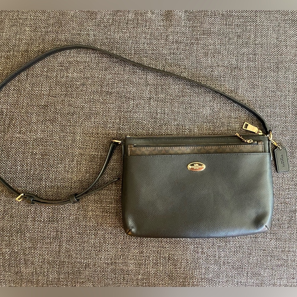 EUC Coach Crossgrain Leather Bag & Pouch F529881 East West Pop Crossbody - Picture 16 of 16